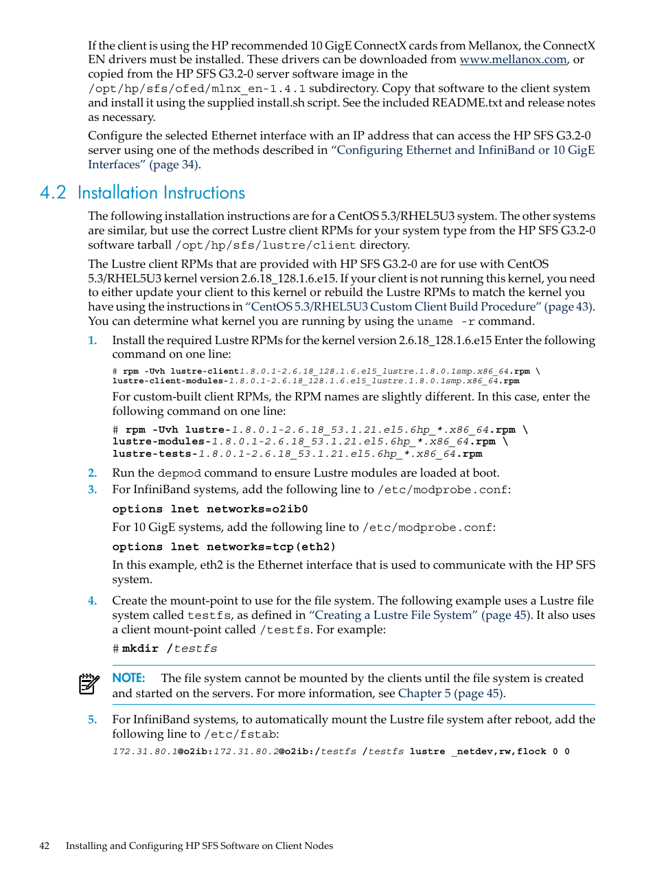 2 installation instructions | HP StorageWorks Scalable File Share User Manual | Page 42 / 84