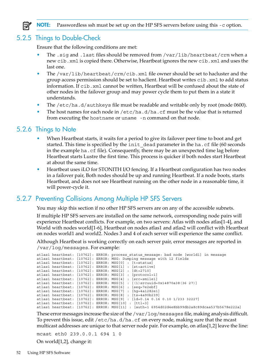 5 things to double-check, 6 things to note, Things to | HP StorageWorks Scalable File Share User Manual | Page 52 / 84