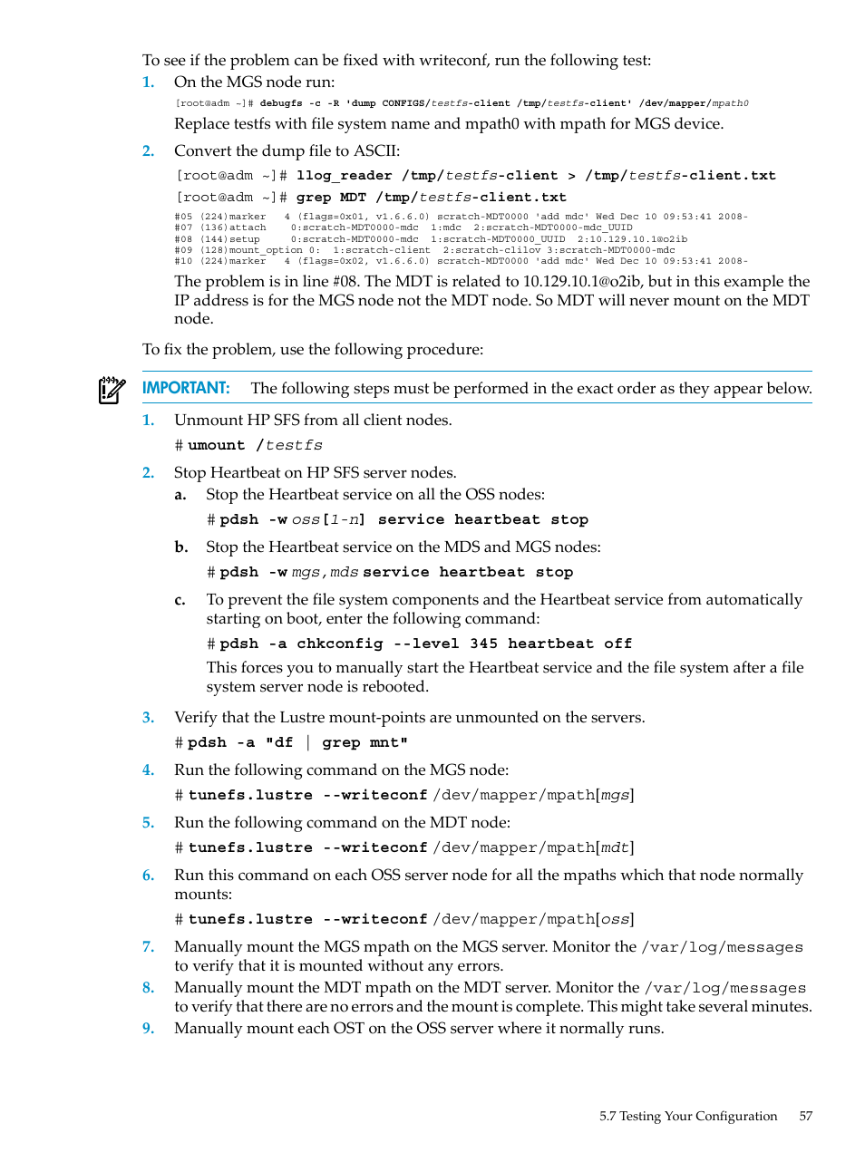 HP StorageWorks Scalable File Share User Manual | Page 57 / 84