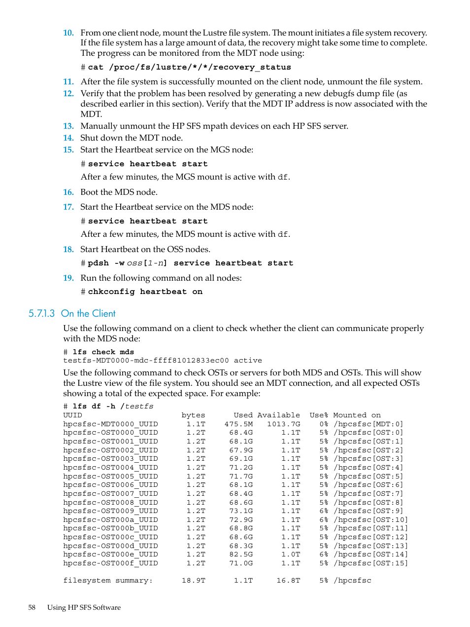 3 on the client | HP StorageWorks Scalable File Share User Manual | Page 58 / 84