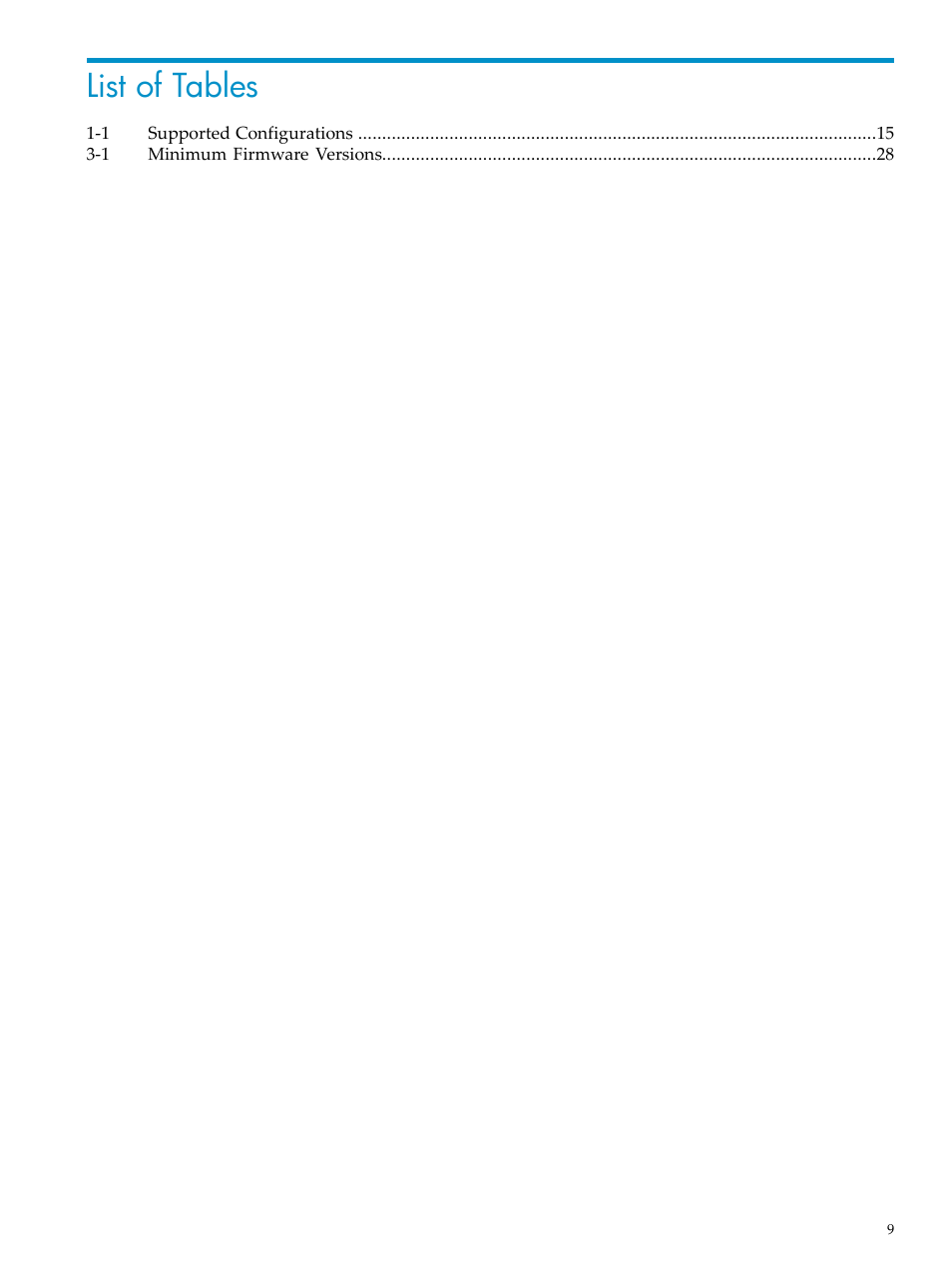 List of tables | HP StorageWorks Scalable File Share User Manual | Page 9 / 84