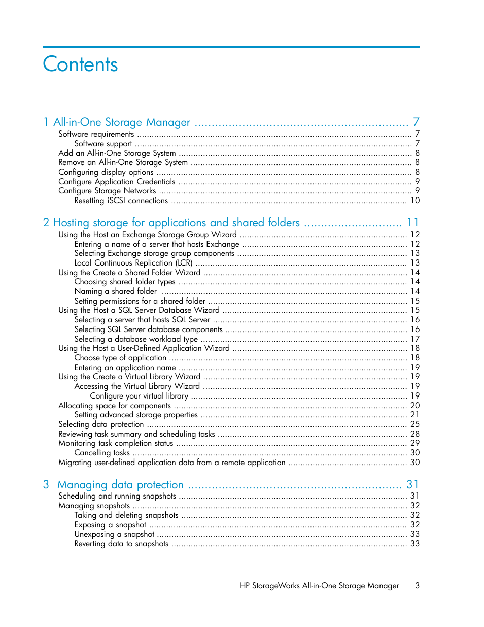HP StorageWorks All-in-One SB600c Storage Blade User Manual | Page 3 / 80
