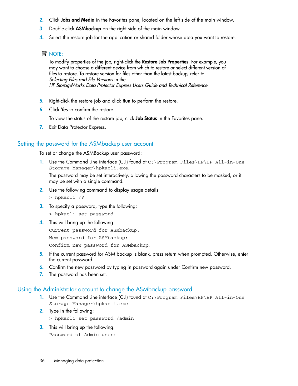 HP StorageWorks All-in-One SB600c Storage Blade User Manual | Page 36 / 80