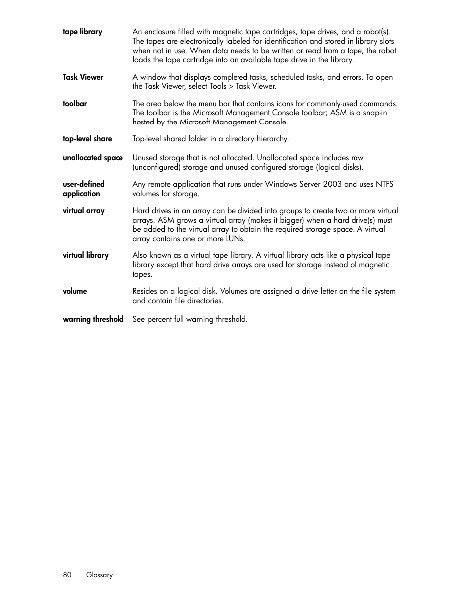 HP StorageWorks All-in-One SB600c Storage Blade User Manual | Page 80 / 80