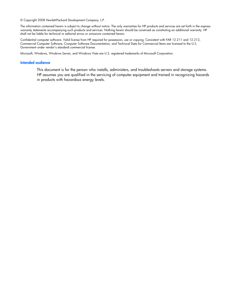 Notice | HP Virtual Connect 1.10Gb-F Ethernet Module for c-Class BladeSystem User Manual | Page 2 / 18