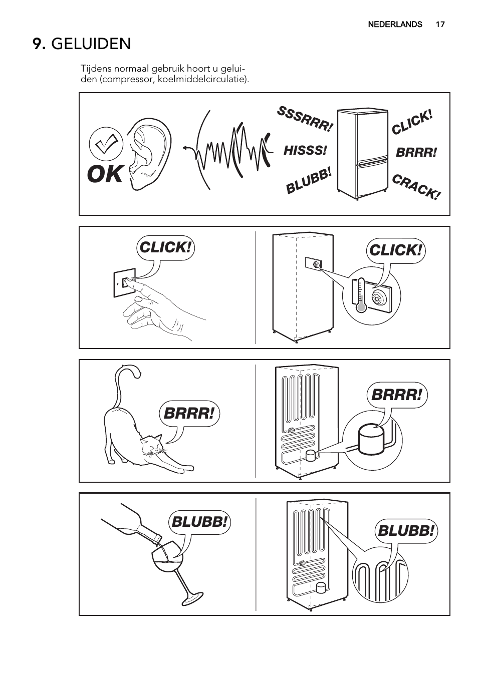 Geluiden, Brrr | AEG S63300KDX0 User Manual | Page 17 / 76