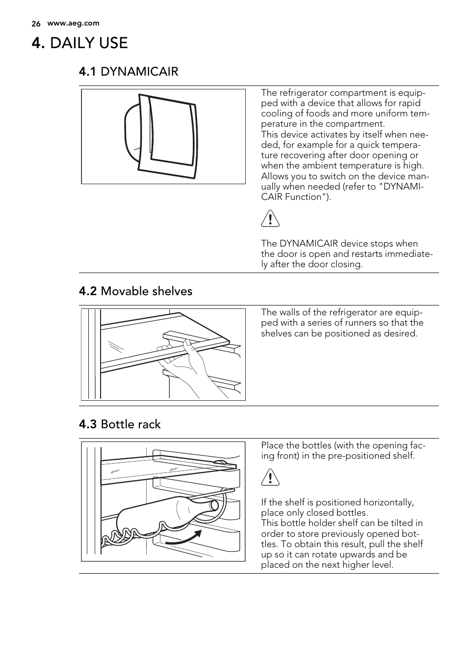 Daily use | AEG S63300KDX0 User Manual | Page 26 / 76