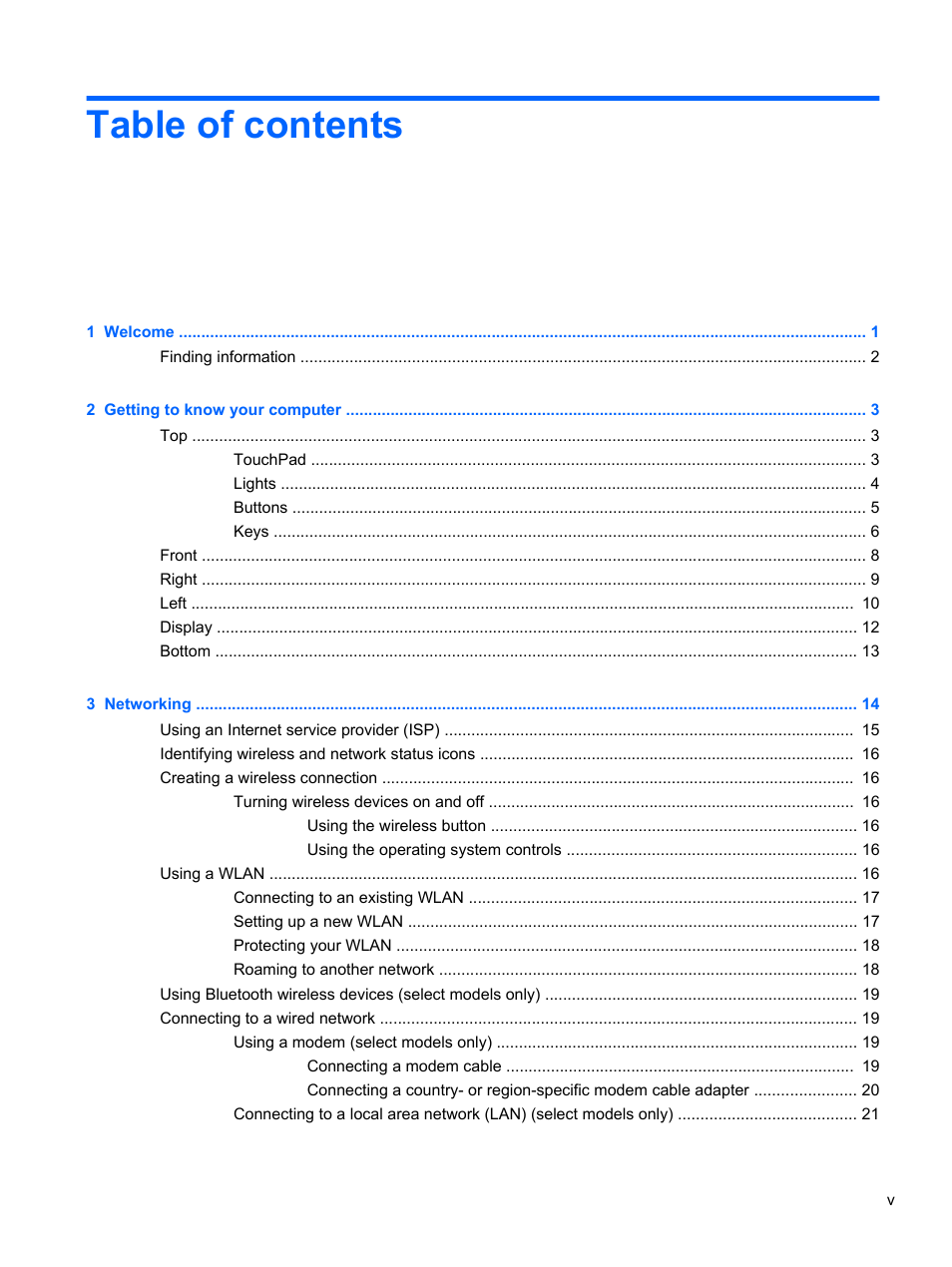 HP ProBook 4330S Notebook-PC User Manual | Page 5 / 100