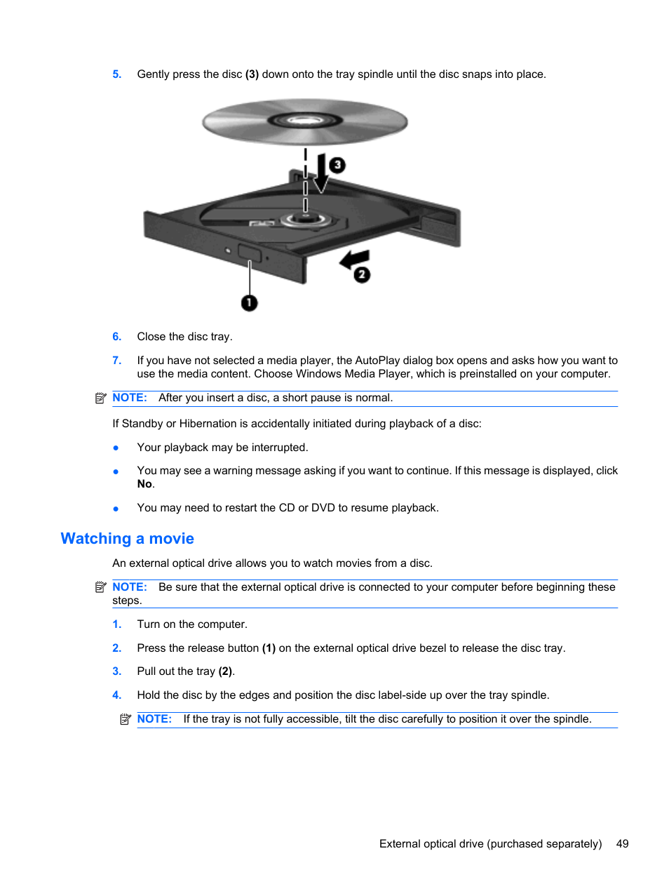 Watching a movie | HP ProBook 5220m Notebook PC User Manual | Page 61 / 145