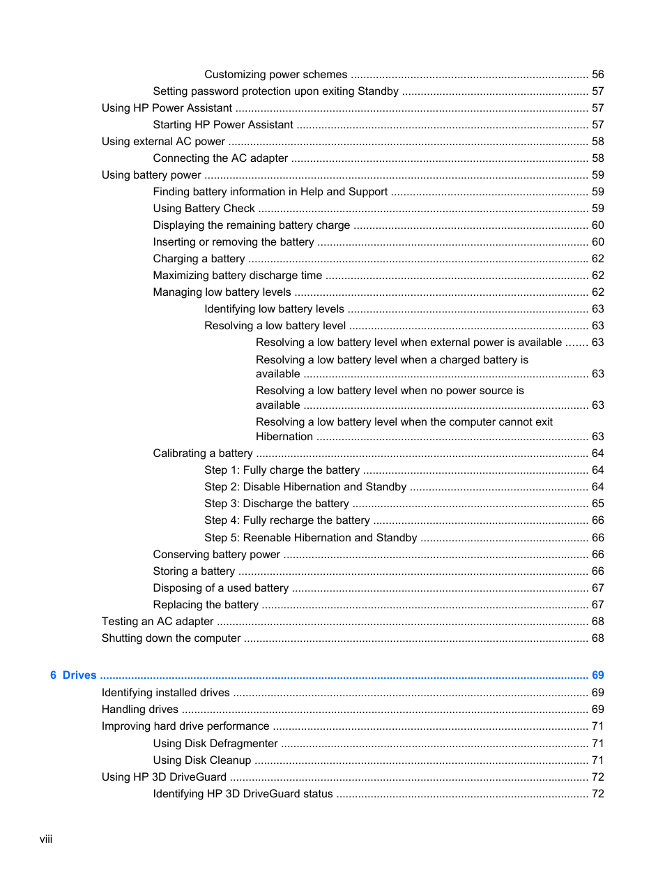 HP ProBook 5220m Notebook PC User Manual | Page 8 / 145