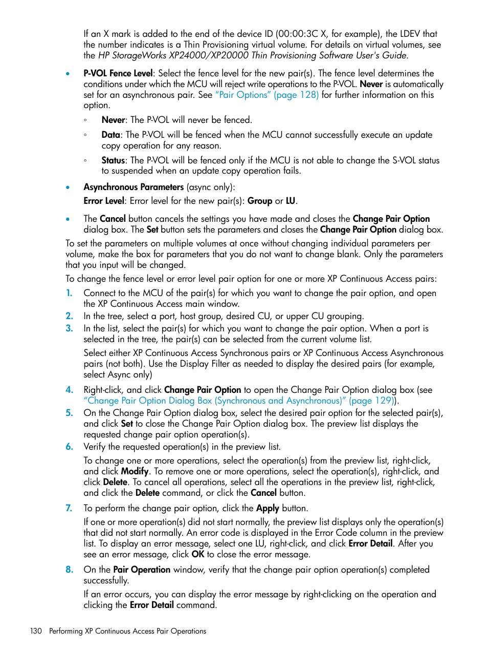 HP StorageWorks XP Remote Web Console Software User Manual | Page 130 / 180