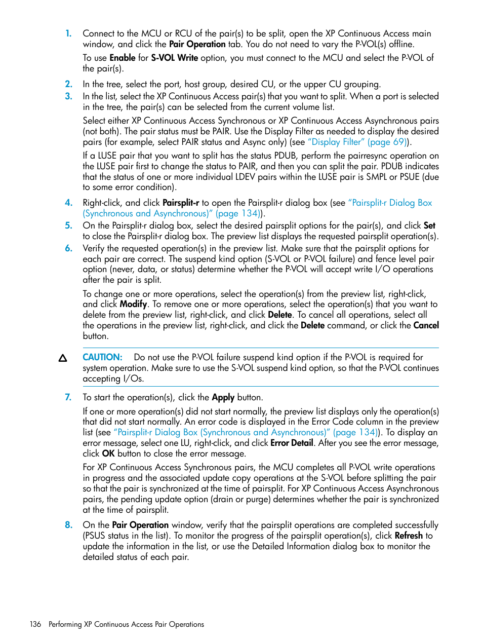 HP StorageWorks XP Remote Web Console Software User Manual | Page 136 / 180