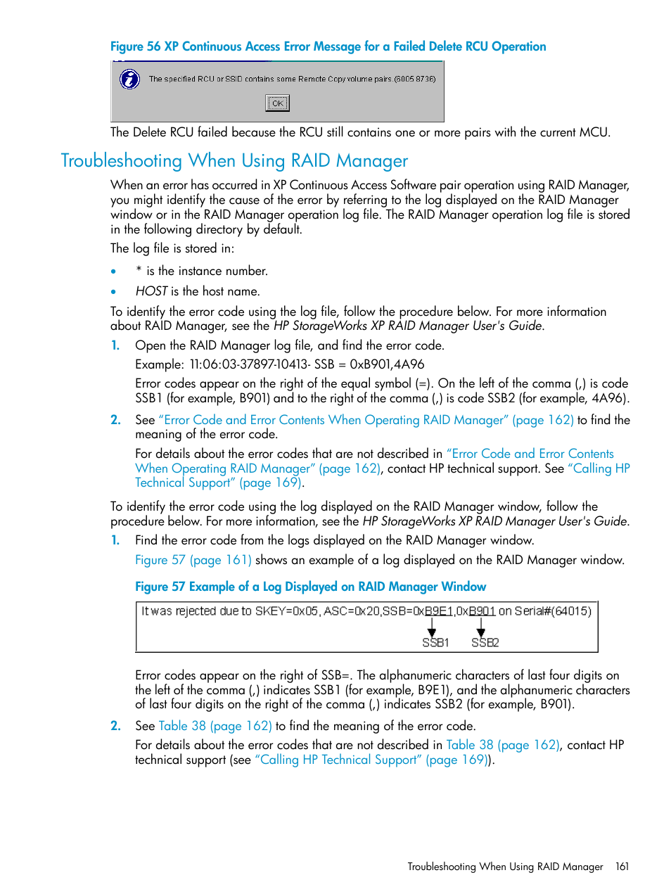 Troubleshooting when using raid manager | HP StorageWorks XP Remote Web Console Software User Manual | Page 161 / 180