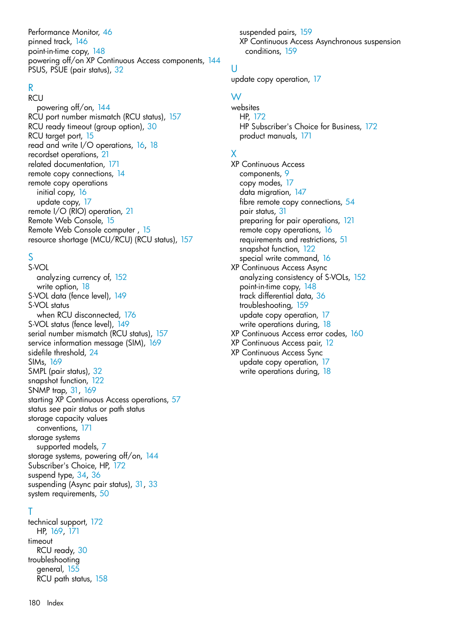 HP StorageWorks XP Remote Web Console Software User Manual | Page 180 / 180
