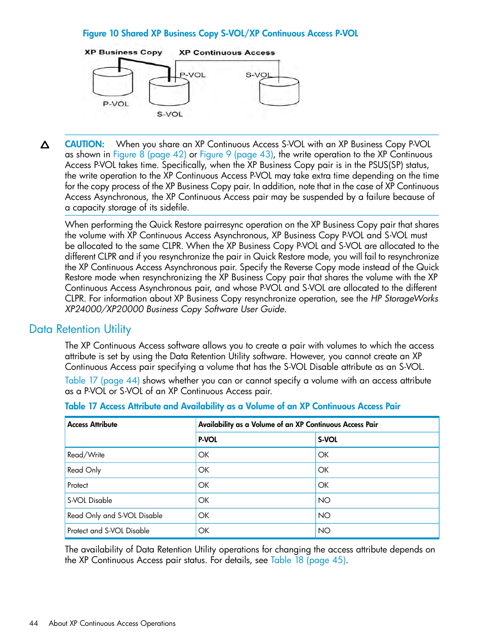 Data retention utility | HP StorageWorks XP Remote Web Console Software User Manual | Page 44 / 180