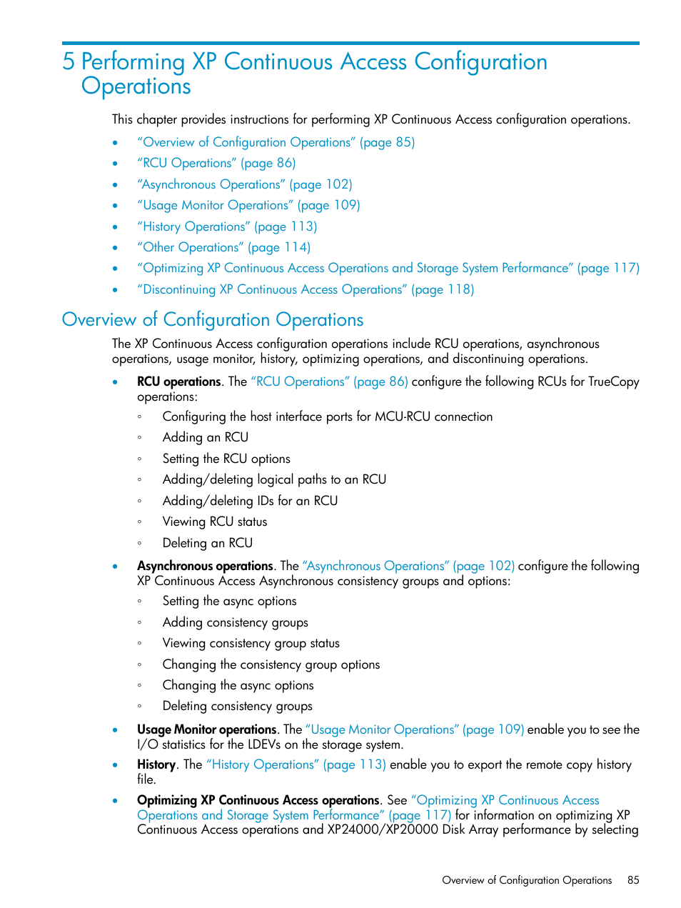 Overview of configuration operations | HP StorageWorks XP Remote Web Console Software User Manual | Page 85 / 180