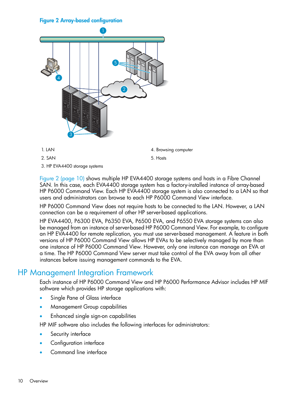 Hp management integration framework | HP Command View EVA Software User Manual | Page 10 / 113