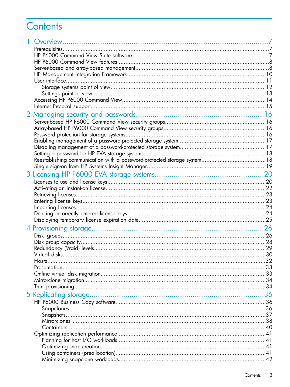 HP Command View EVA Software User Manual | Page 3 / 113