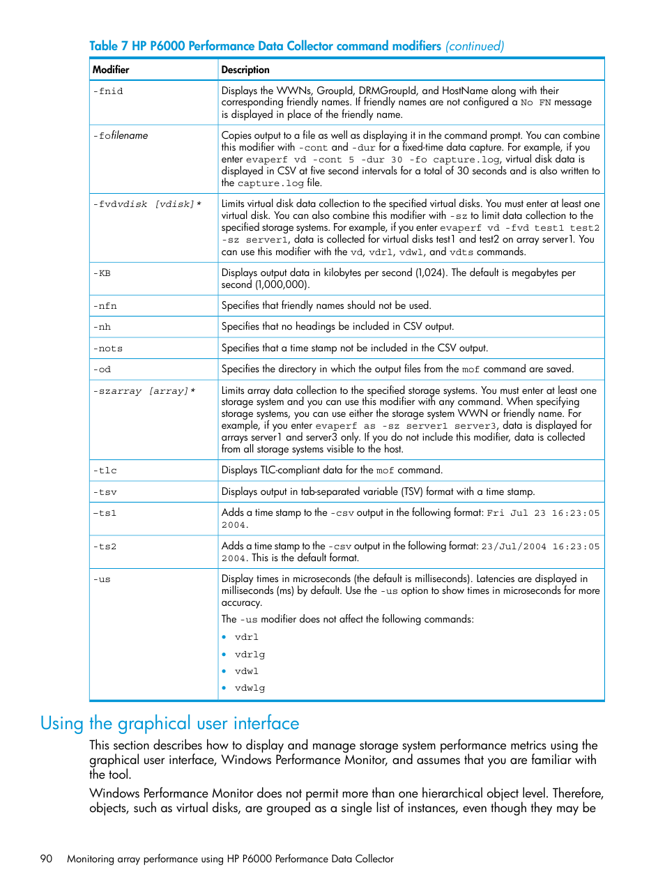 Using the graphical user interface | HP Command View EVA Software User Manual | Page 90 / 113