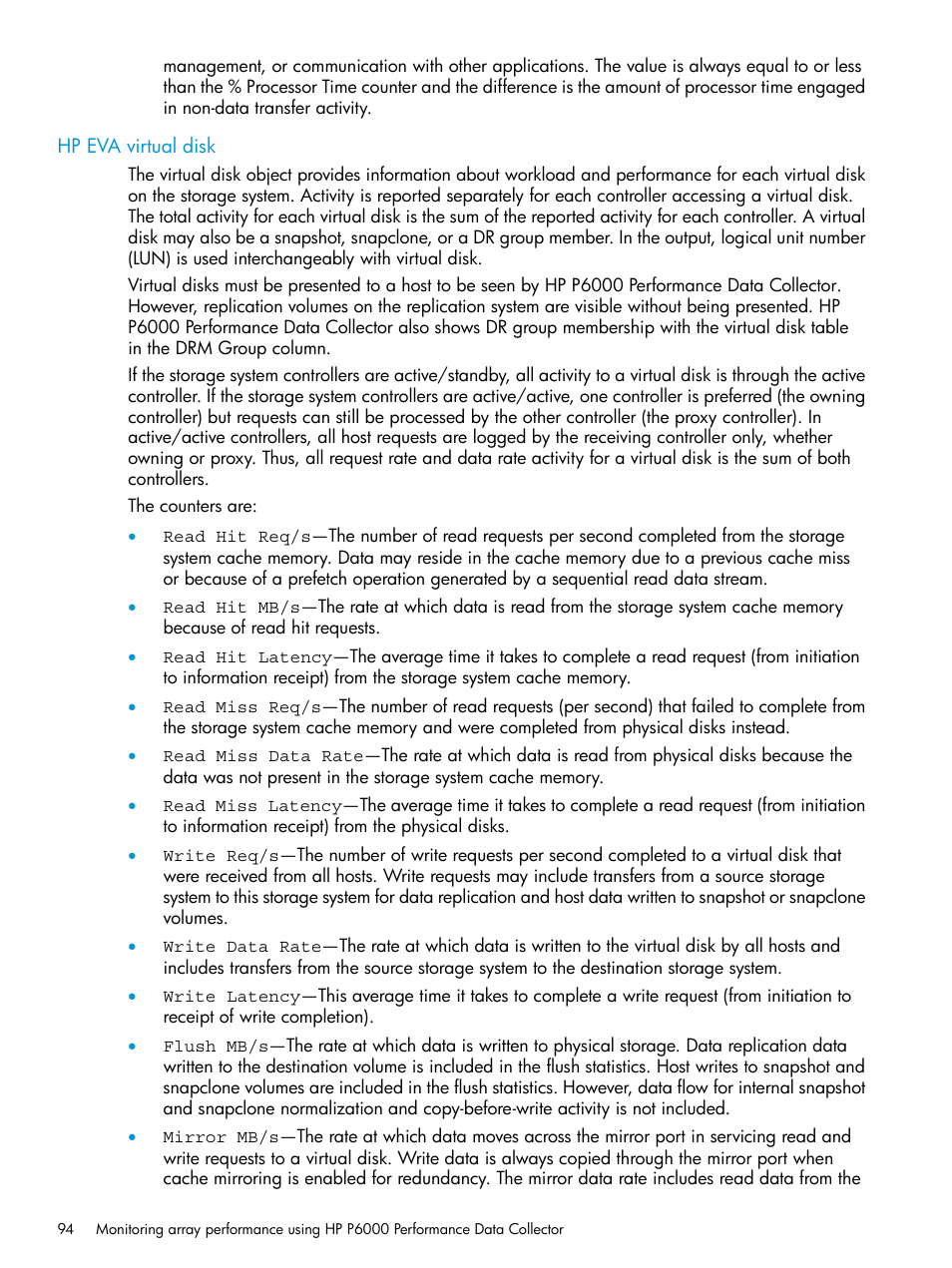 Hp eva virtual disk | HP Command View EVA Software User Manual | Page 94 / 113