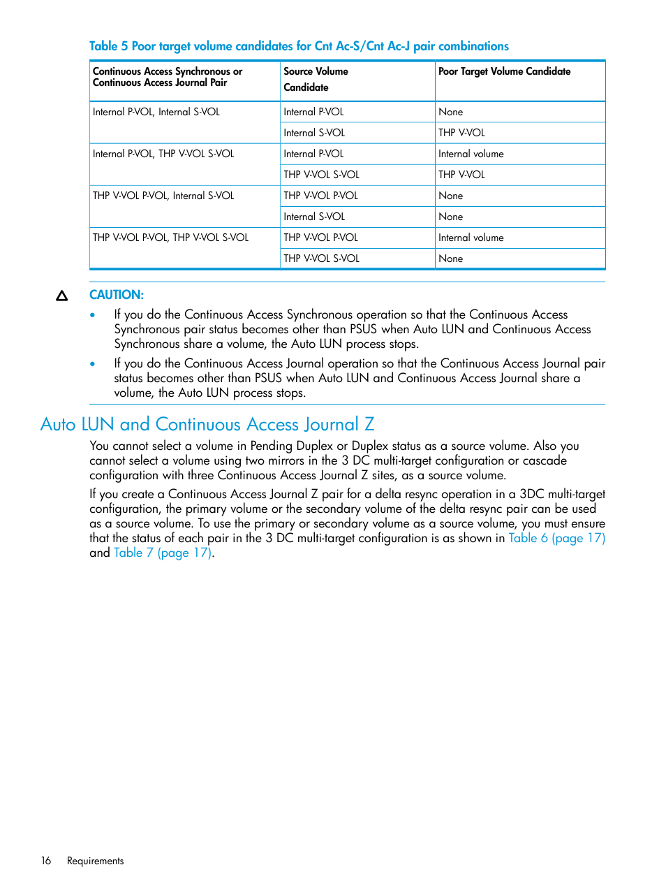 Auto lun and continuous access journal z | HP XP P9000 Auto LUN Software User Manual | Page 16 / 72