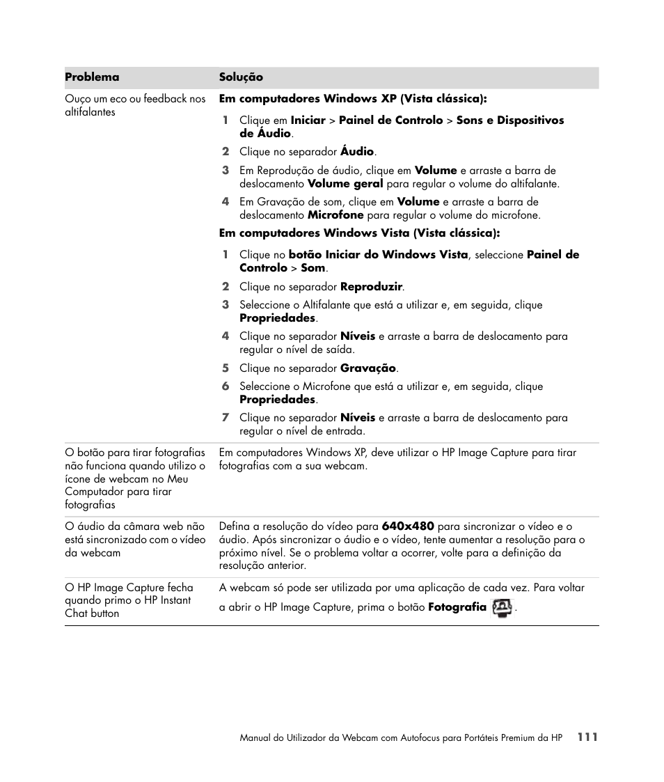 HP 2-Megapixel Autofocus Webcam User Manual | Page 113 / 241