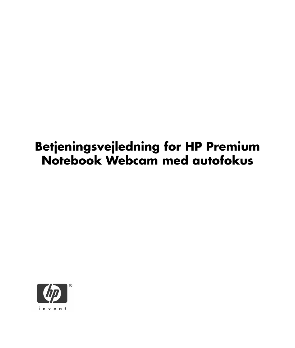 Dansk | HP 2-Megapixel Autofocus Webcam User Manual | Page 187 / 241