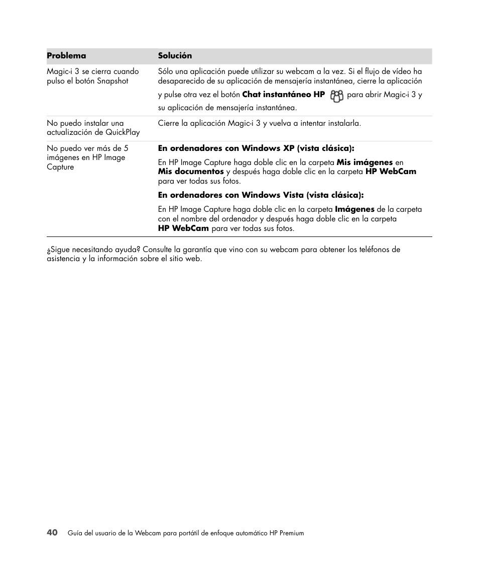 HP 2-Megapixel Autofocus Webcam User Manual | Page 42 / 241