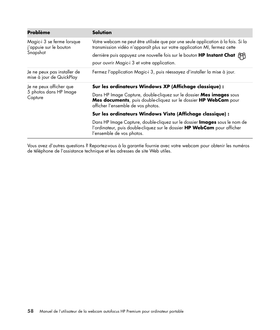 HP 2-Megapixel Autofocus Webcam User Manual | Page 60 / 241