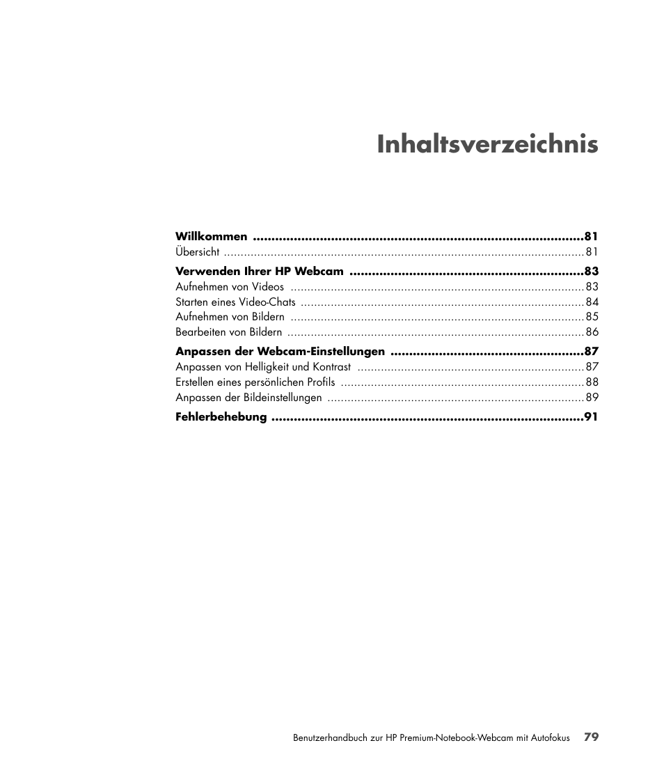 HP 2-Megapixel Autofocus Webcam User Manual | Page 81 / 241