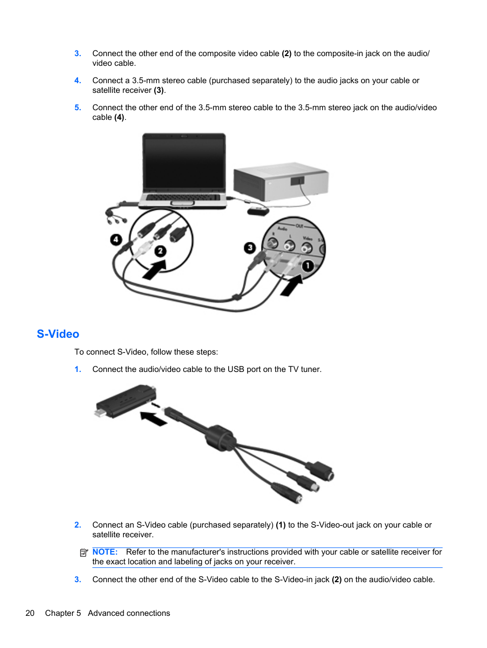 S-video | HP USB Hybrid ATSC NTSC QAM FM TV Tuner User Manual | Page 24 / 43