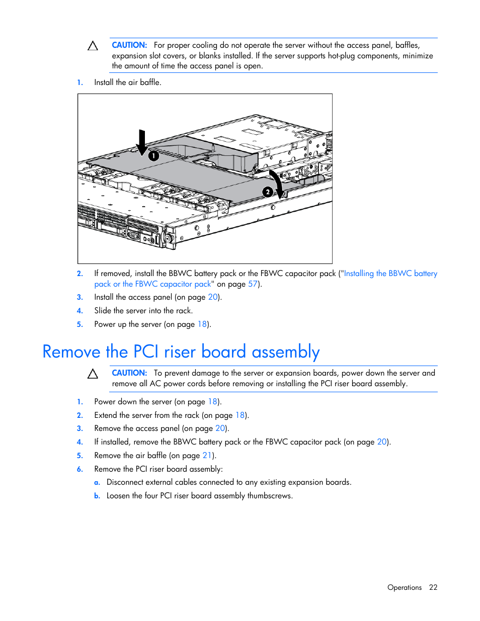 Remove the pci riser board assembly | HP ProLiant DL360 G7 Server User Manual | Page 22 / 130