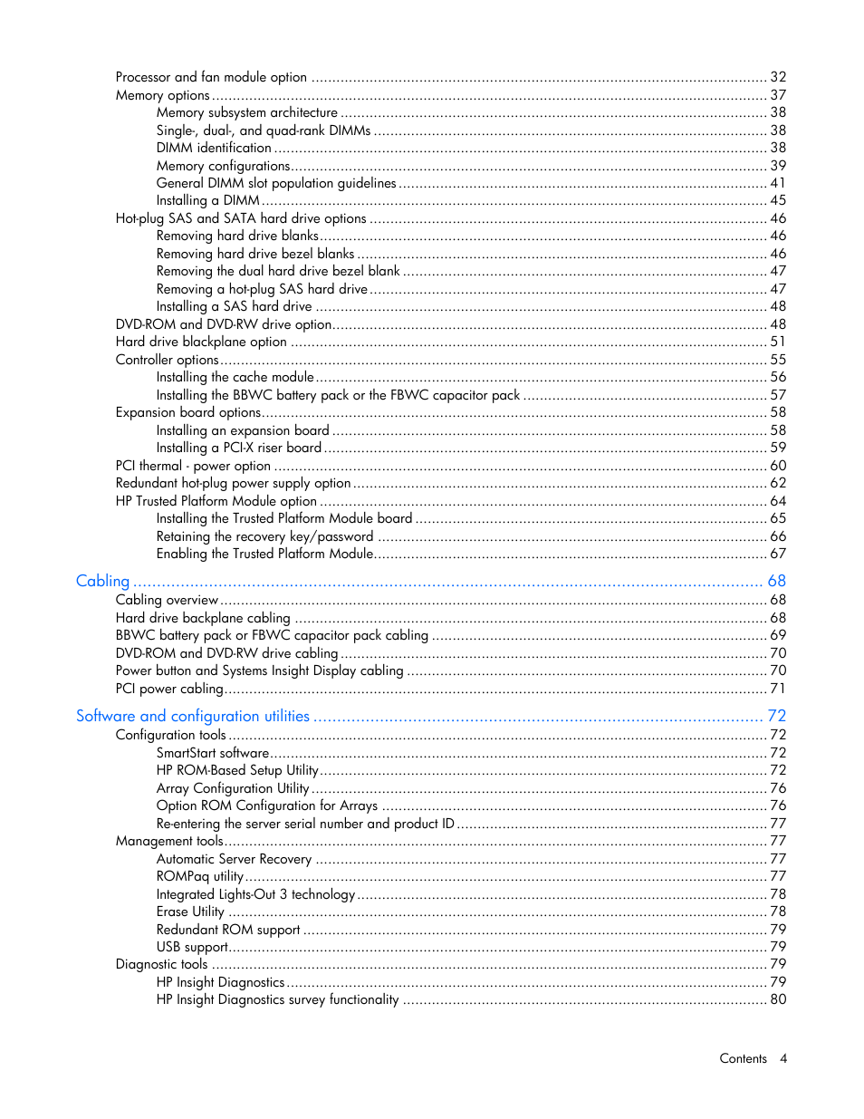 HP ProLiant DL360 G7 Server User Manual | Page 4 / 130