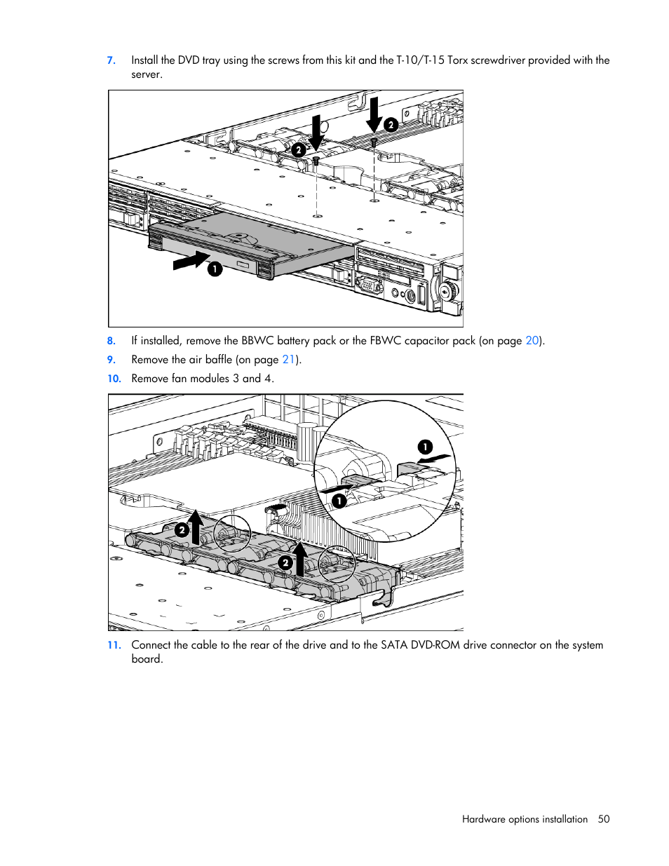 HP ProLiant DL360 G7 Server User Manual | Page 50 / 130