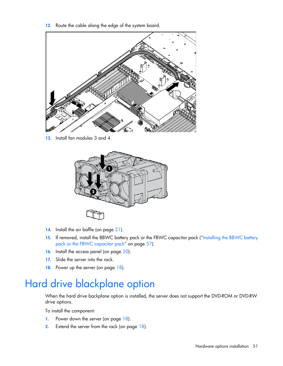 Hard drive blackplane option | HP ProLiant DL360 G7 Server User Manual | Page 51 / 130