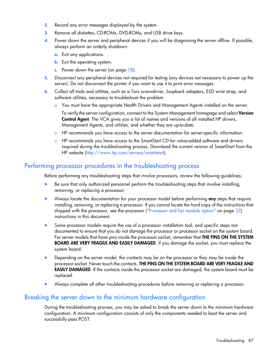 HP ProLiant DL360 G7 Server User Manual | Page 87 / 130