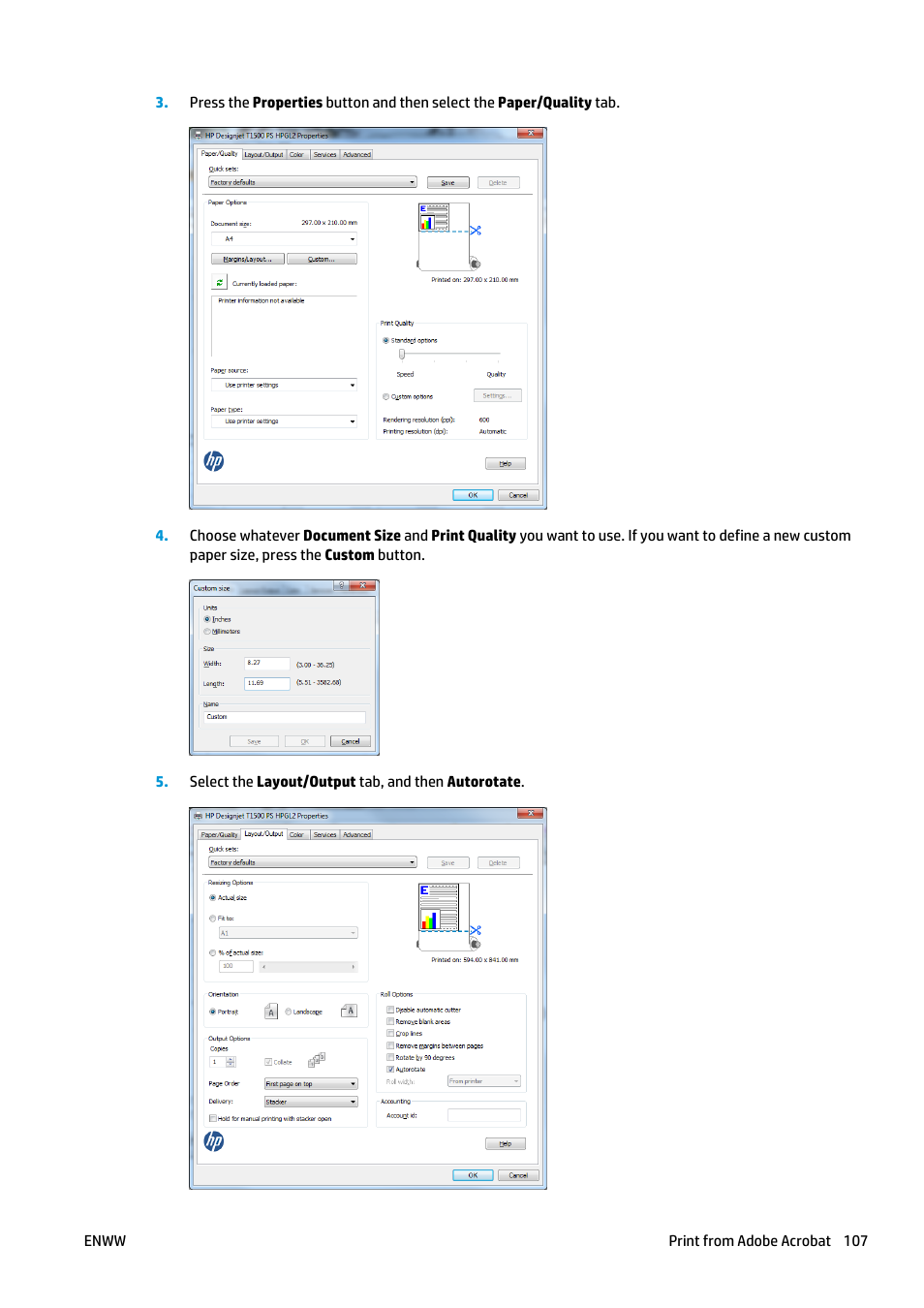 HP Designjet T920 ePrinter series User Manual | Page 115 / 210