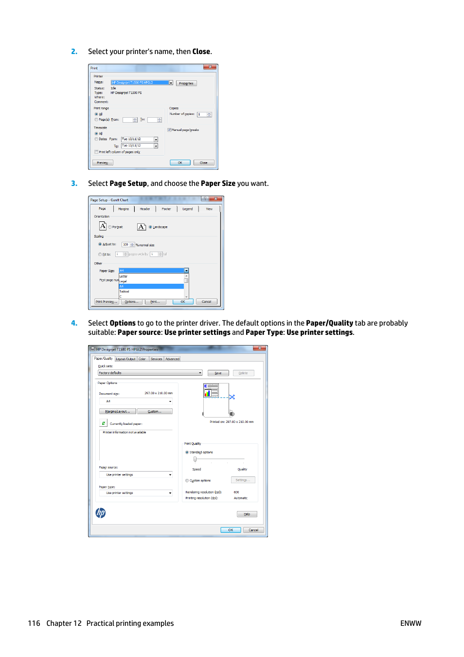 HP Designjet T920 ePrinter series User Manual | Page 124 / 210