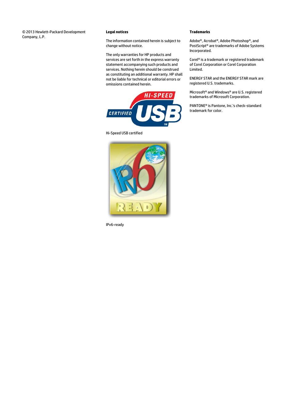 HP Designjet T920 ePrinter series User Manual | Page 2 / 210