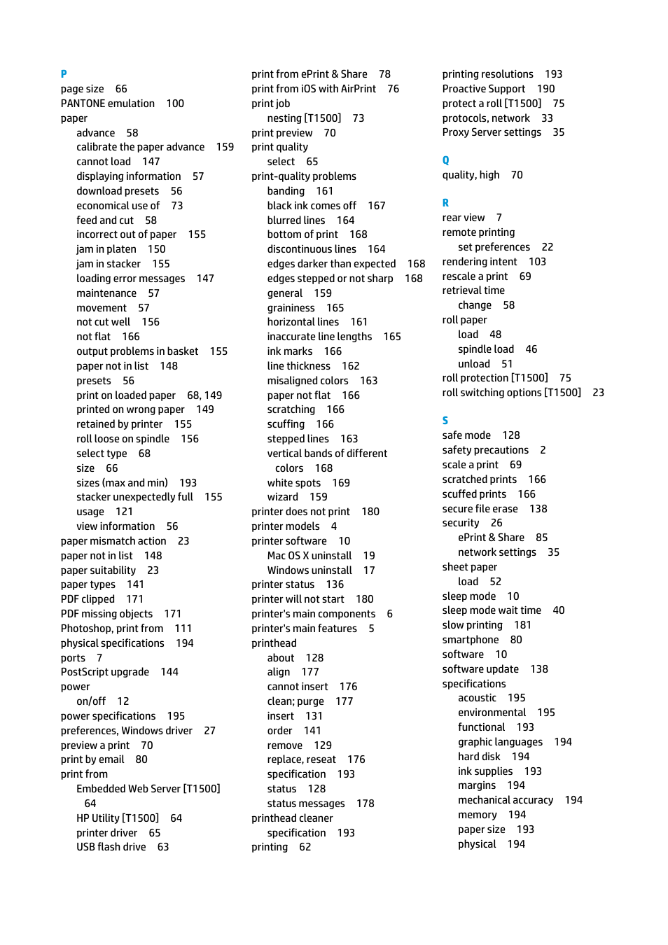 HP Designjet T920 ePrinter series User Manual | Page 209 / 210