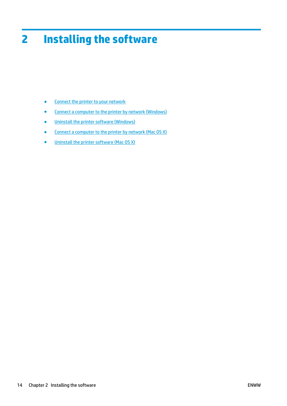 Installing the software, 2 installing the software, 2installing the software | HP Designjet T920 ePrinter series User Manual | Page 22 / 210