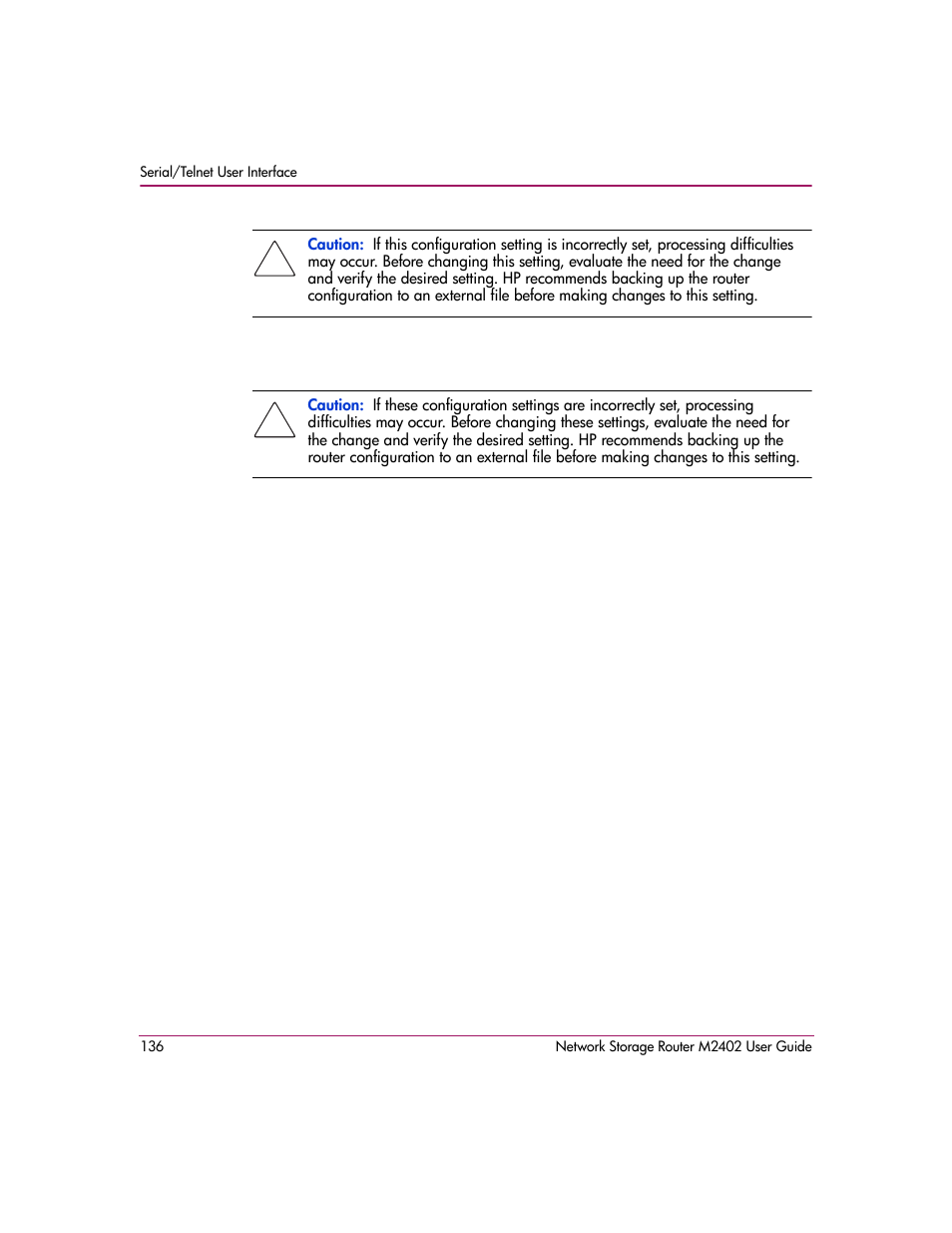 HP Network Storage Router m2402 User Manual | Page 130 / 244