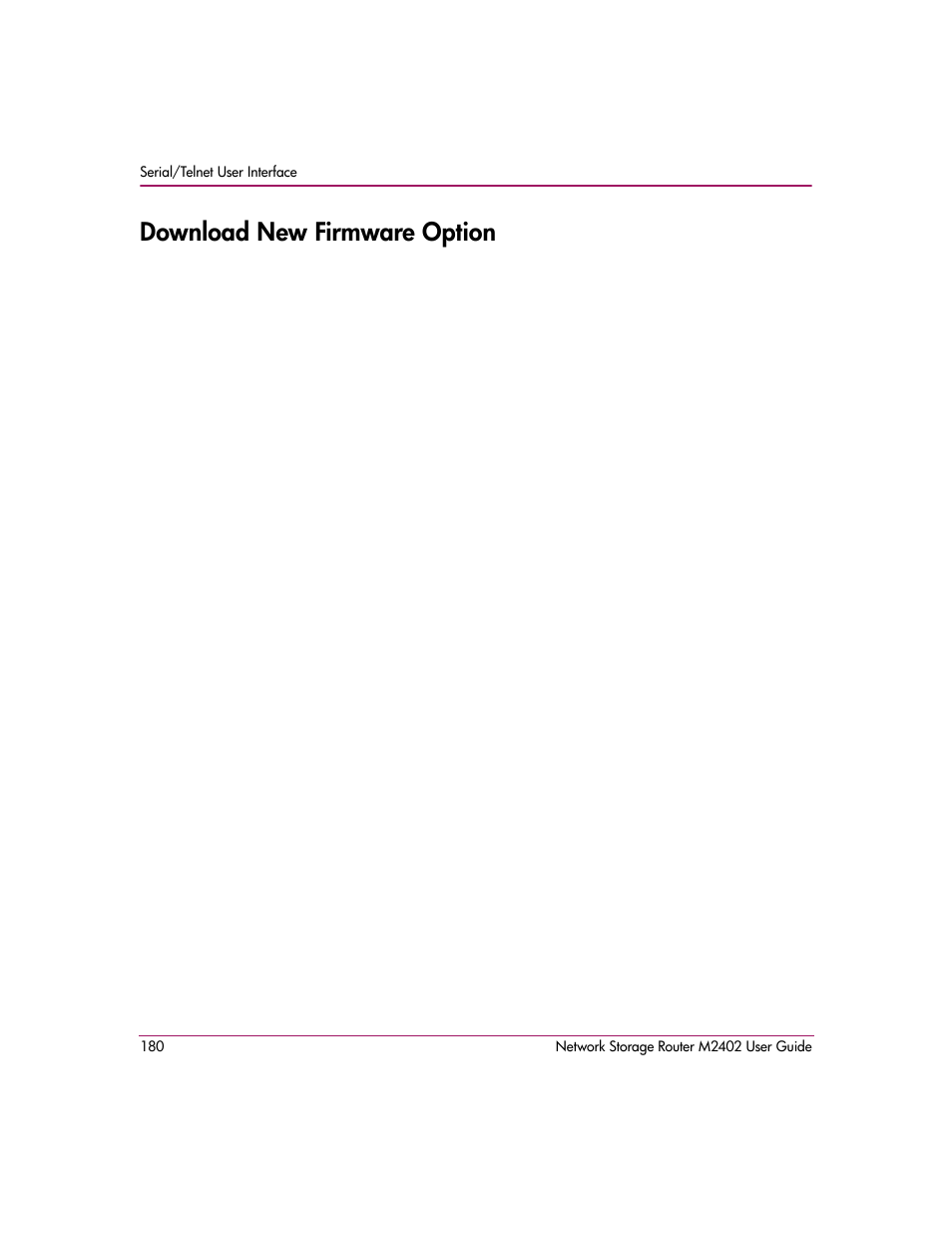 Download new firmware option | HP Network Storage Router m2402 User Manual | Page 174 / 244