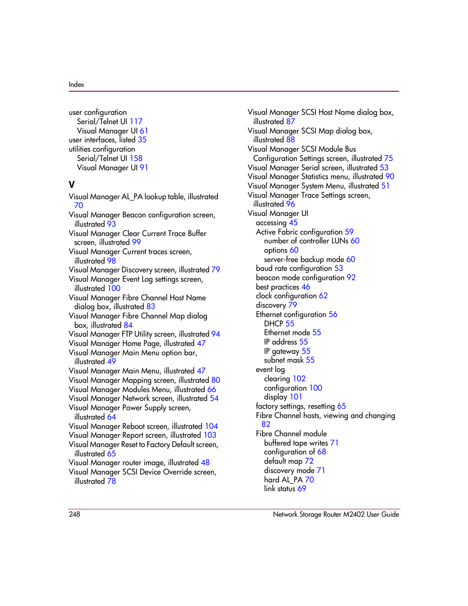 HP Network Storage Router m2402 User Manual | Page 242 / 244
