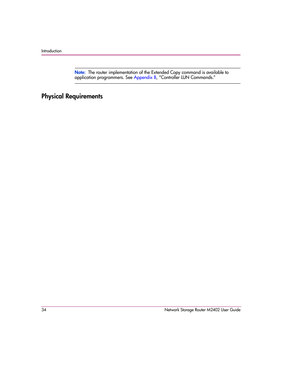 Physical requirements | HP Network Storage Router m2402 User Manual | Page 28 / 244