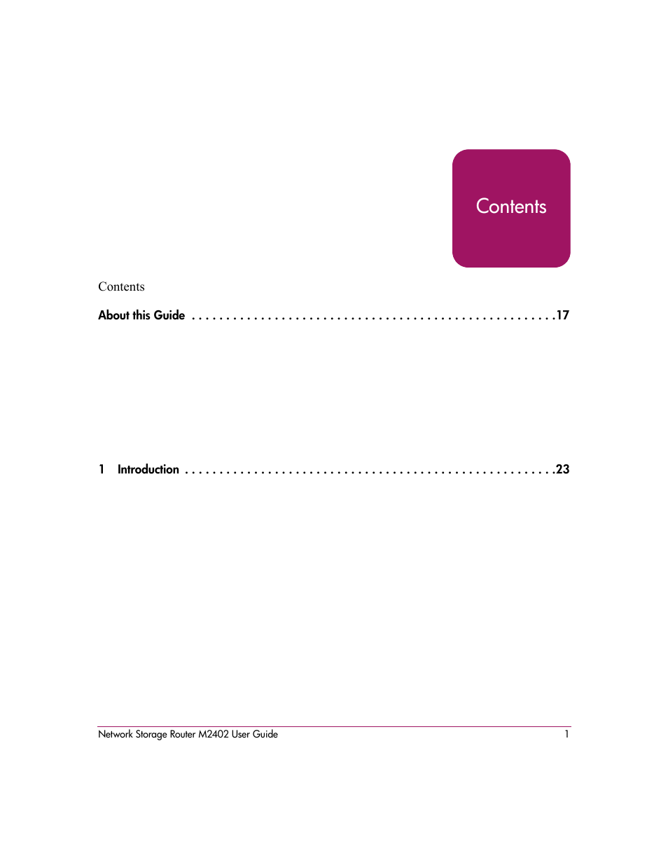 HP Network Storage Router m2402 User Manual | Page 3 / 244