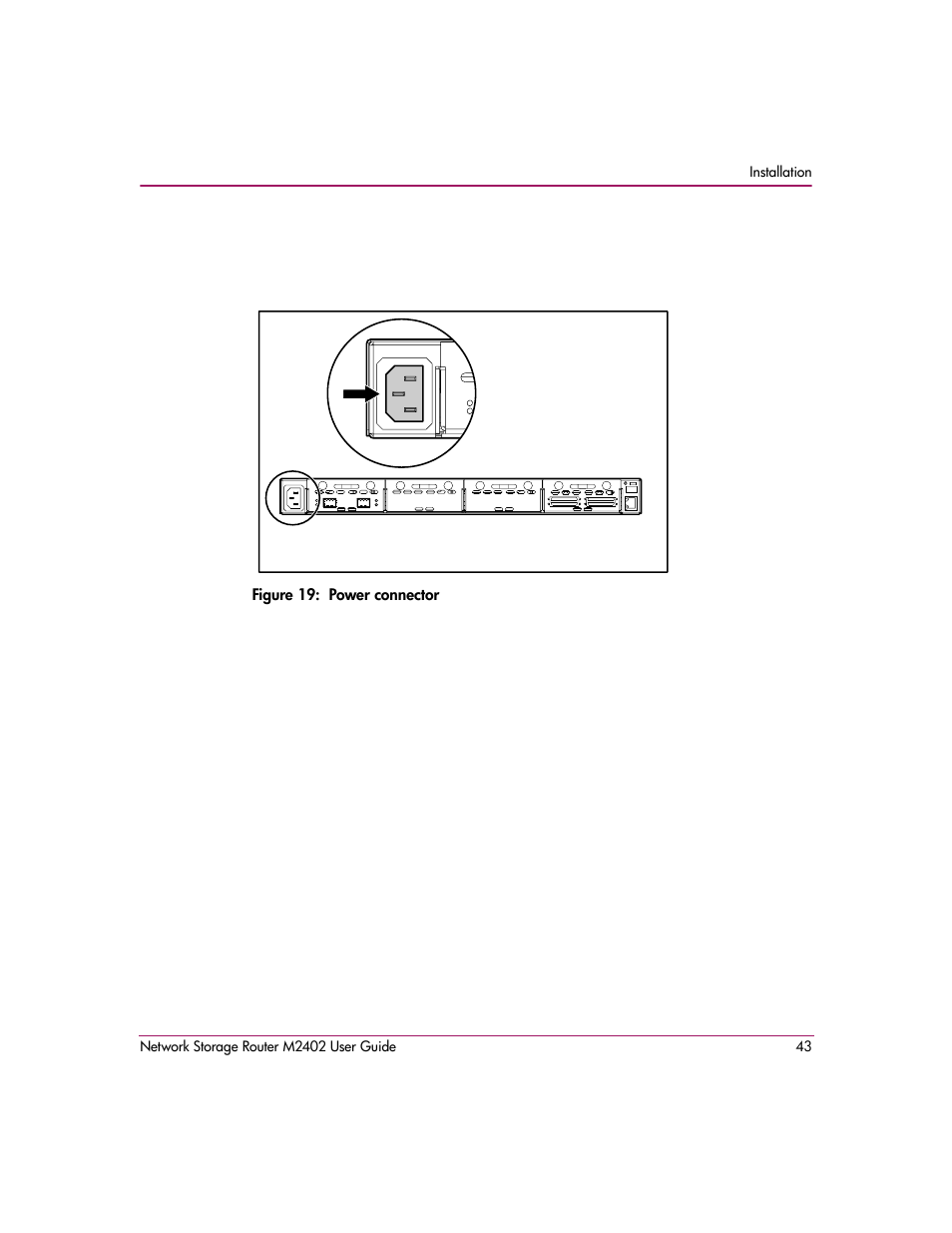 Figure 19: power connector | HP Network Storage Router m2402 User Manual | Page 37 / 244
