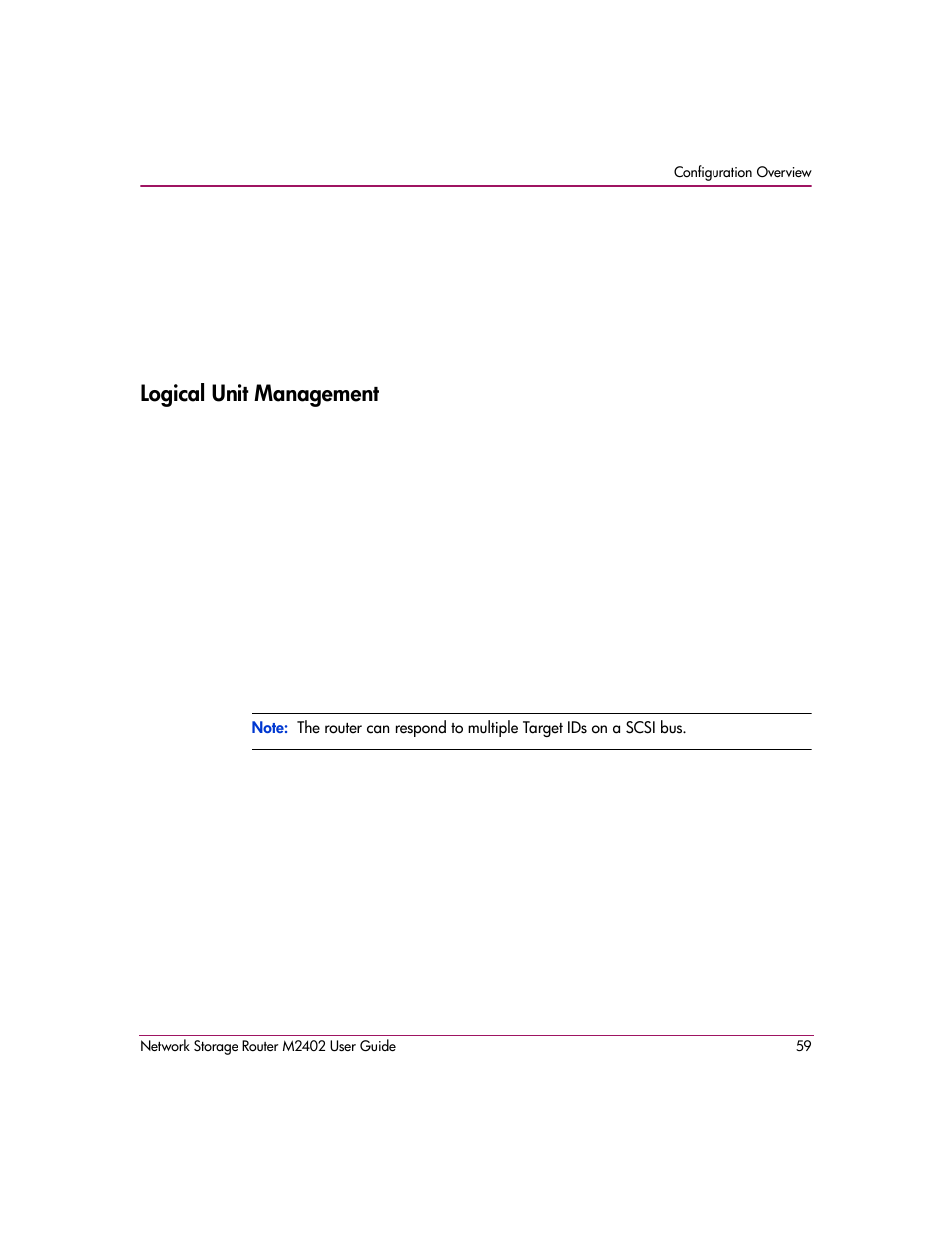 Logical unit management | HP Network Storage Router m2402 User Manual | Page 53 / 244