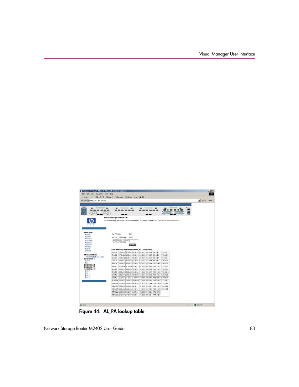 Figure 44: al_pa lookup table | HP Network Storage Router m2402 User Manual | Page 77 / 244