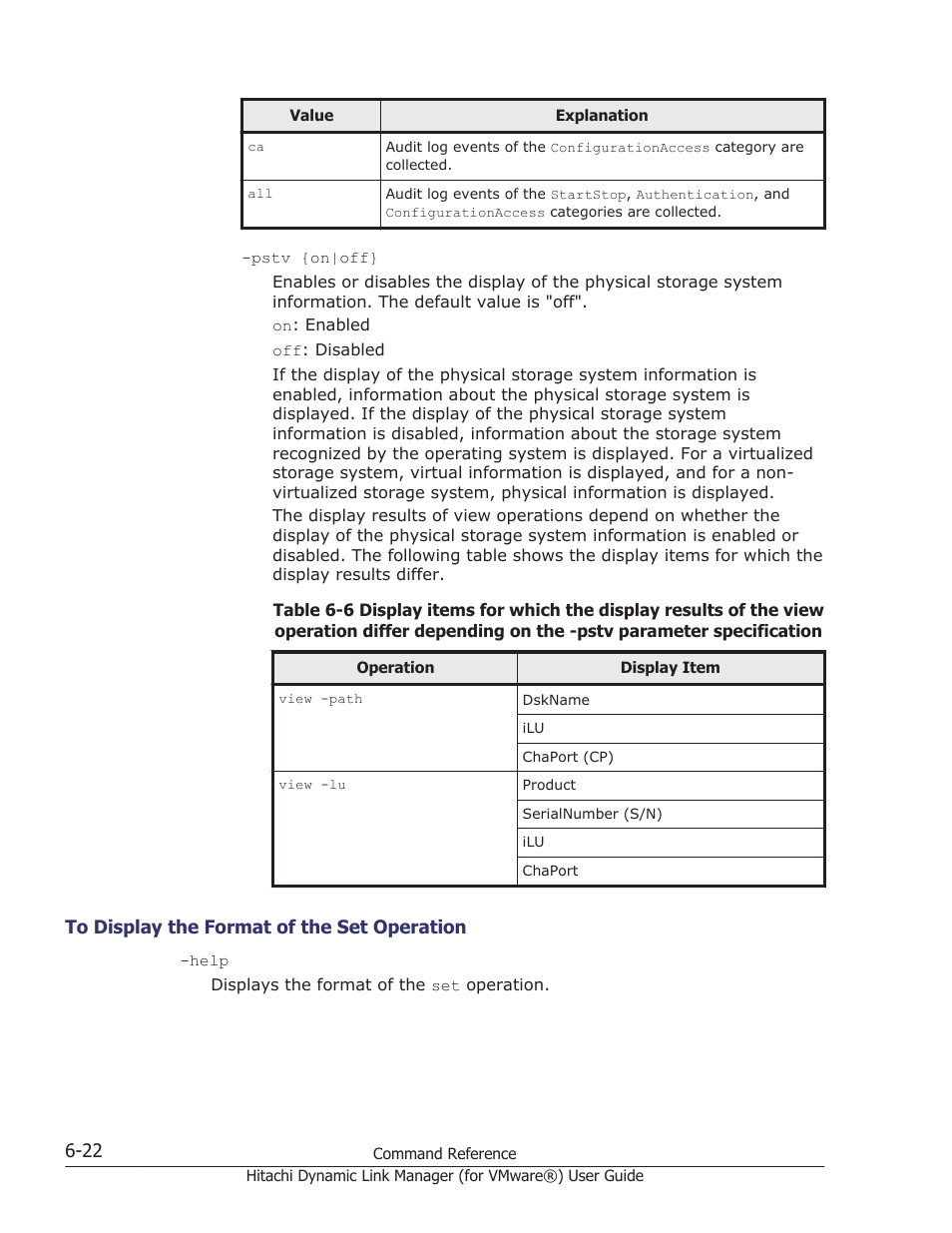 To display the format of the set operation -22 | HP XP7 Storage User Manual | Page 114 / 250